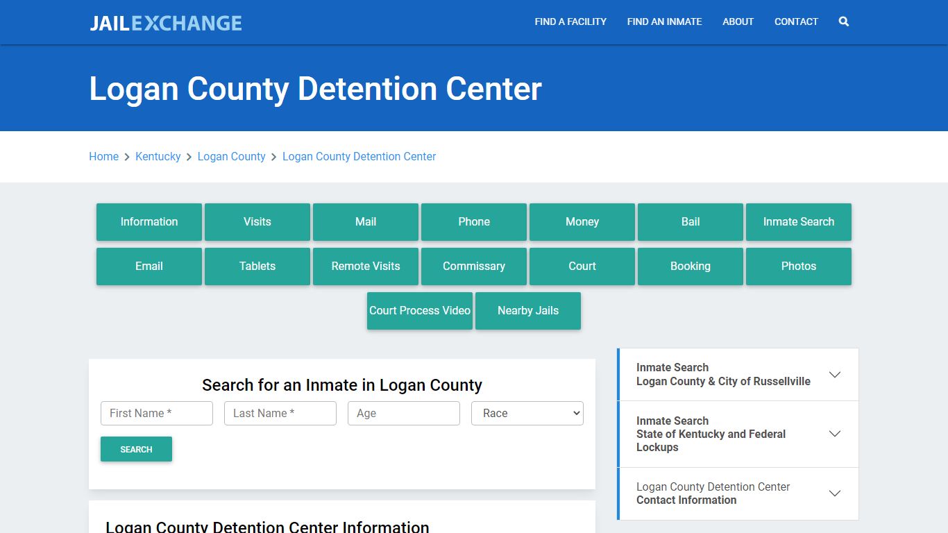 Logan County Detention Center Roster Lookup, KY, Inmate Search