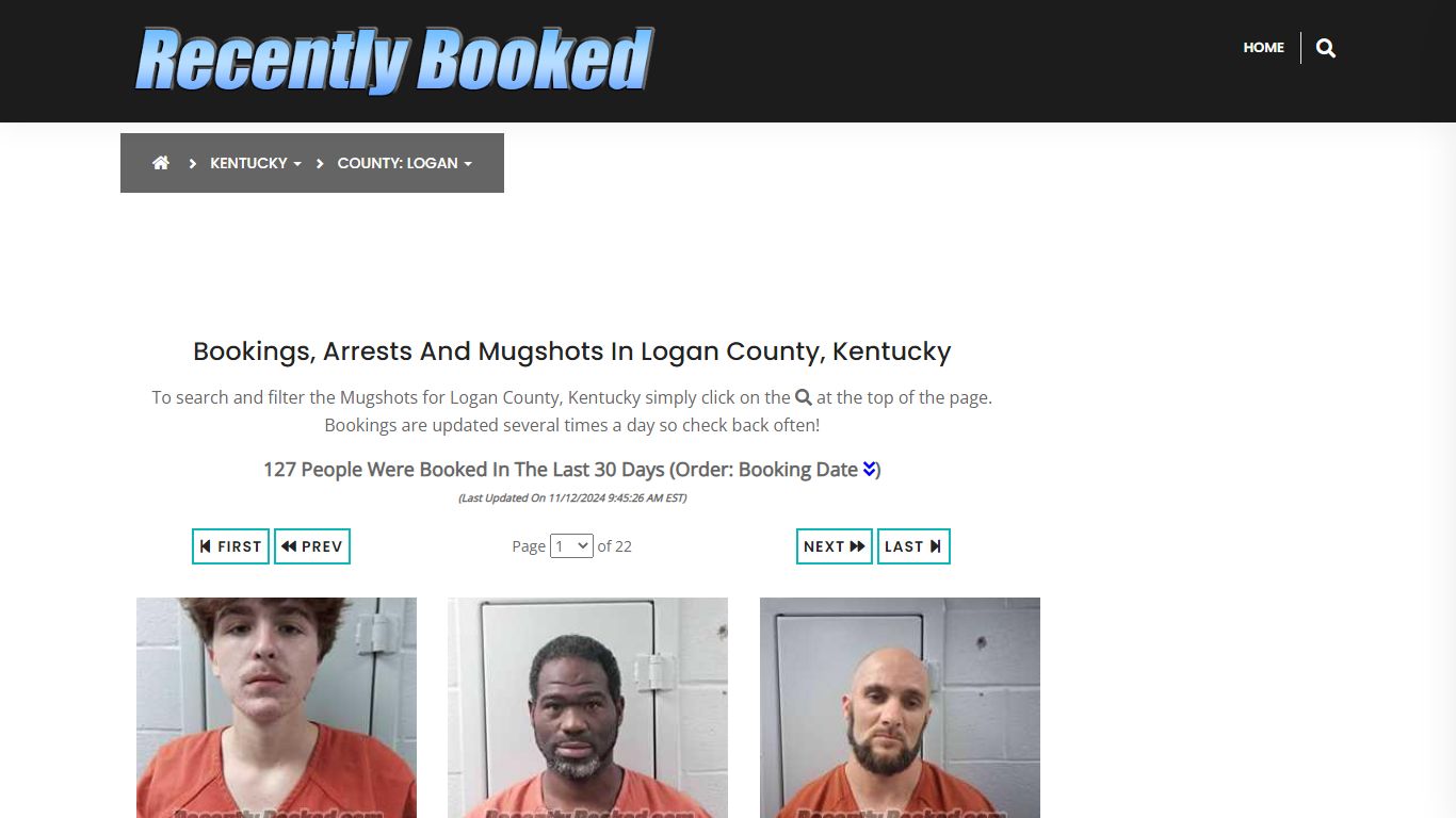 Bookings, Arrests and Mugshots in Logan County, Kentucky - Recently Booked