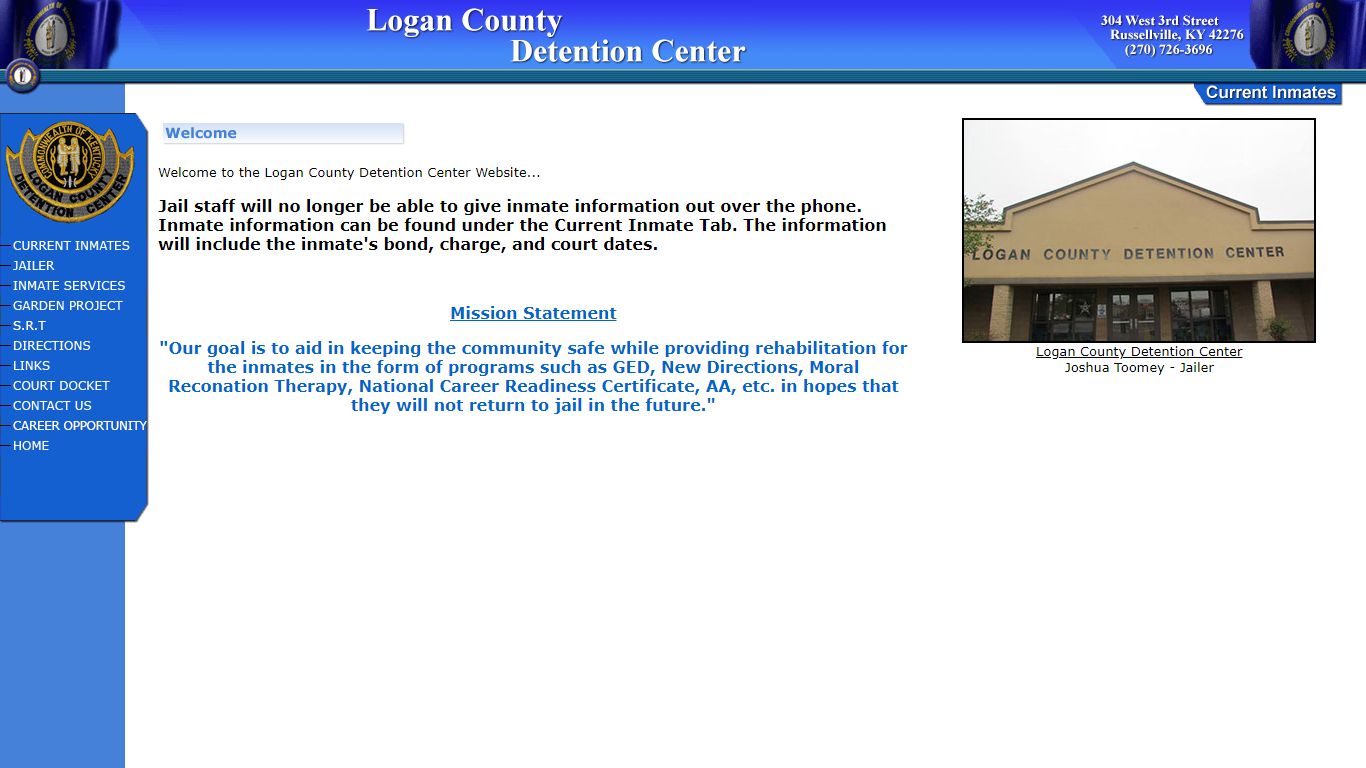 Welcome to the Logan County Detention Center